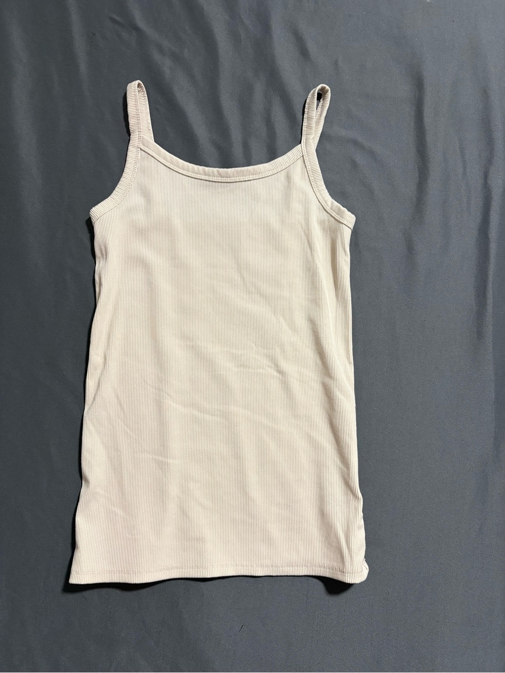 No Boundaries Cream Ribbed Camisole Tank